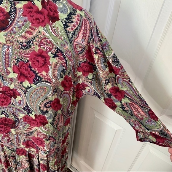 David Benjamin Vintage Paisley Drop Waist Dress - Picture 4 of 8